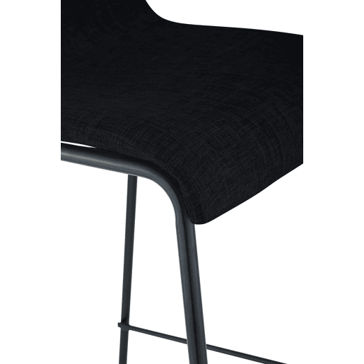 Juego de 2 taburetes de bar Hover, tela, base de cuatro patas Negro 48X43X100 cm Juego de 2 taburetes de bar Hover, tela, base de cuatro patas Negro 48X43X100 cm