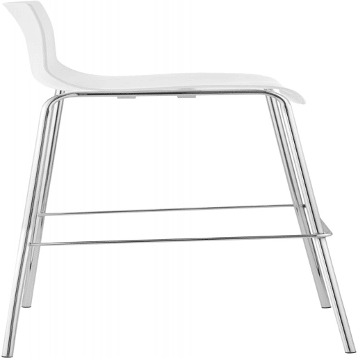 Pack de 2 Taburetes de Bar Hover de Plástico Blanco 48X43X100 cm