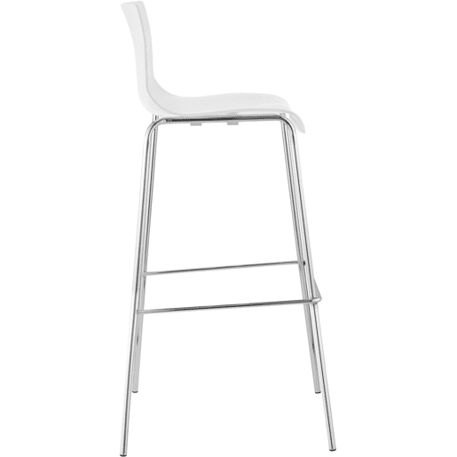 Pack de 2 Taburetes de Bar Hover de Plástico Blanco 48X43X100 cm