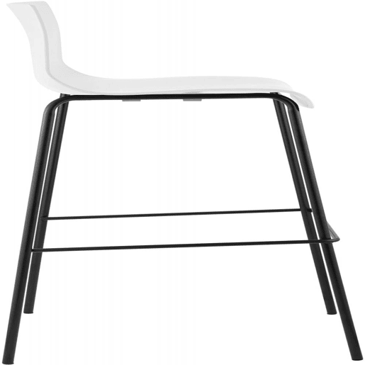 Pack de 2 Taburetes de Bar Hover de Plástico Blanco 48X43X100 cm
