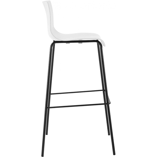 Pack de 2 Taburetes de Bar Hover de Plástico Blanco 48X43X100 cm
