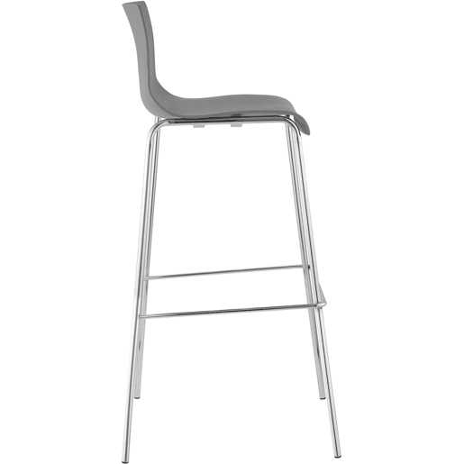 Pack de 2 Taburetes de Bar Hover de Plástico Gris 48X43X100 cm Pack de 2 Taburetes de Bar Hover de Plástico Gris 48X43X100 cm