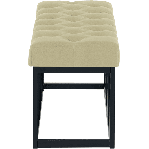 Taburete Pie de Cama Amun Tela & Negro Gris topo 38X100X46 cm