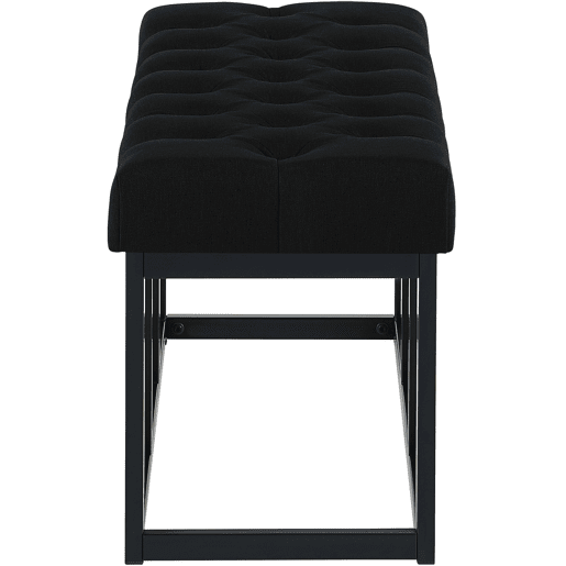 Taburete Pie de Cama Amun Tela & Negro Negro 38X100X46 cm