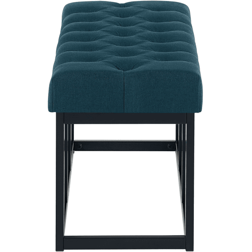 Taburete Pie de Cama Amun Tela & Negro Azul 38X100X46 cm