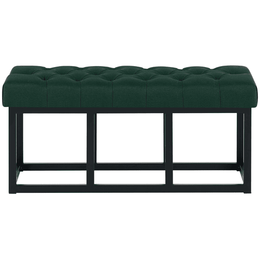 Taburete Pie de Cama Amun Tela & Negro Verde 38X100X46 cm