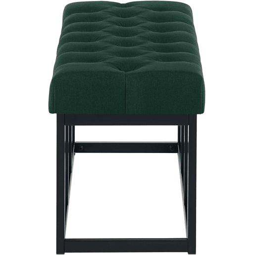 Taburete Pie de Cama Amun Tela & Negro Verde 38X100X46 cm