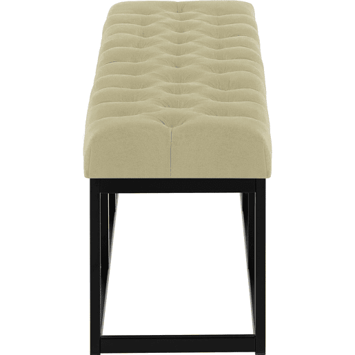 Taburete Pie de Cama Amun Tela & Negro Gris topo 38X150X46 cm