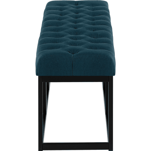 Taburete Pie de Cama Amun Tela & Negro Azul 38X150X46 cm
