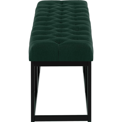 Taburete Pie de Cama Amun Tela & Negro Verde 38X150X46 cm