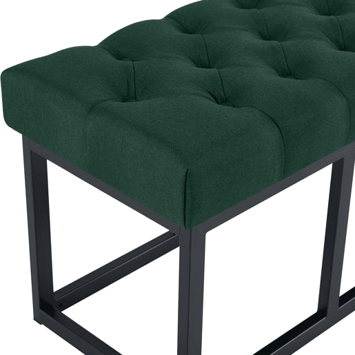 Taburete Pie de Cama Amun Tela & Negro Verde 38X150X46 cm