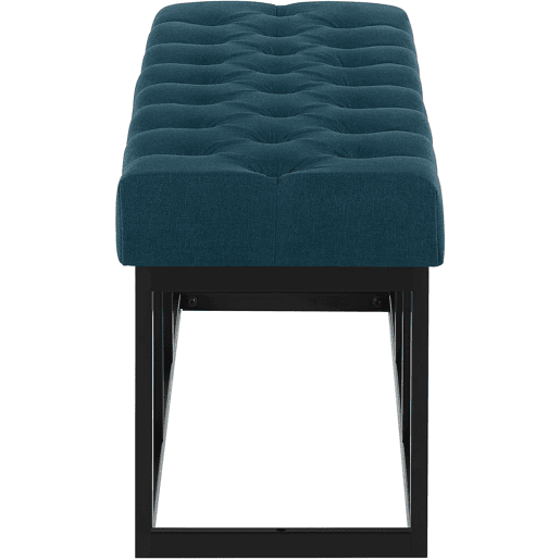 Taburete Pie de Cama Amun Tela & Negro Azul 38X120X46 cm