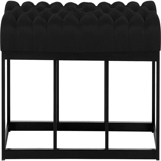 Taburete Pie de Cama Amun Tela & Negro Negro 38X150X46 cm