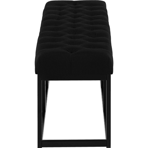 Taburete Pie de Cama Amun Tela & Negro Negro 38X150X46 cm