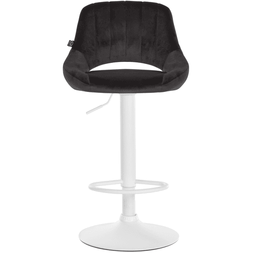 Taburete de bar Milet de terciopelo Negro 48X47X85 cm