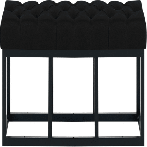 Taburete Pie de Cama Amun Tela & Negro Negro 38X120X46 cm