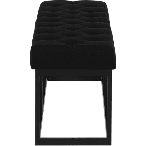Taburete Pie de Cama Amun Tela & Negro Negro 38X120X46 cm