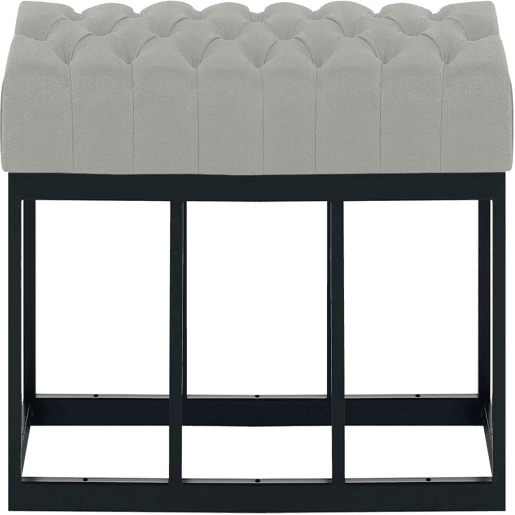 Taburete Pie de Cama Amun Tela & Negro Gris 38X120X46 cm