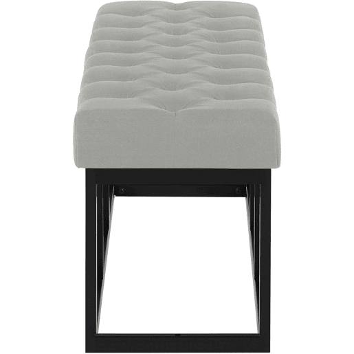 Taburete Pie de Cama Amun Tela & Negro Gris 38X120X46 cm