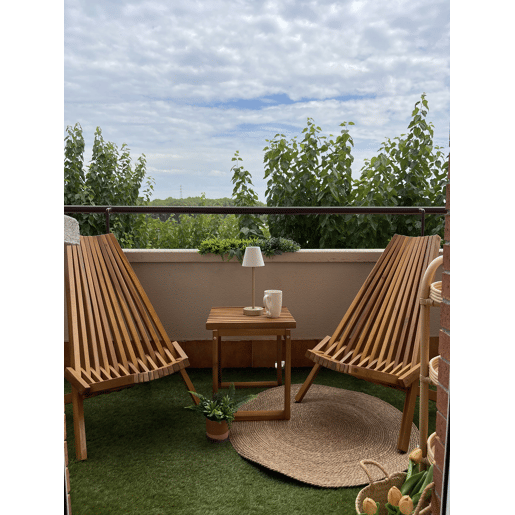 Conjunto de 2 cadeiras de jardim BELLANO Madeira de acácia Castanho