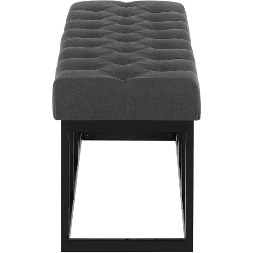 Taburete Pie de Cama Amun Tela & Negro Gris oscuro 38X120X46 cm