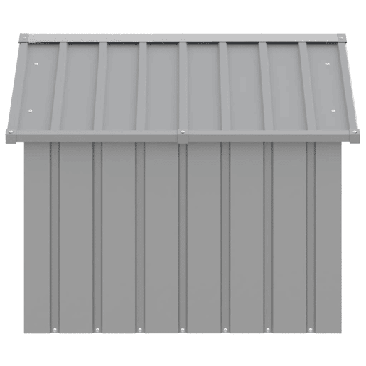 vidaXL Casota para cães 116,5x103x81,5 cm aço galvanizado cinzento