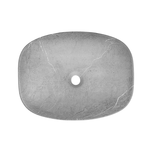 Móvel de lavatório individual de 80 cm e móvel de toucador Adriel Cashmere com efeito madeira e pedra