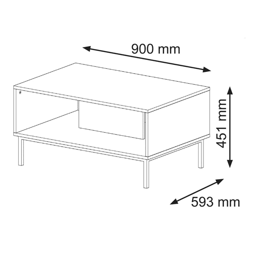 Mesa de centro RavennaB 90x60x43