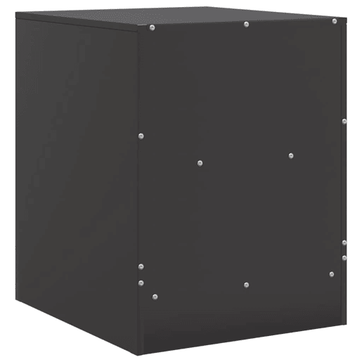vidaXL Mesa de cabeceira 34,5x39x44 cm aço preto