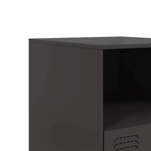vidaXL Mesa de cabeceira 34,5x39x44 cm aço preto