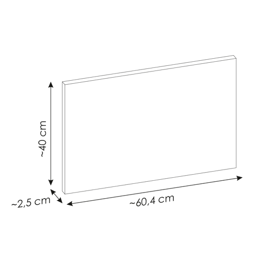 Móvel de lavatório simples 60cm 2 gavetas Riva Preto e Madeira