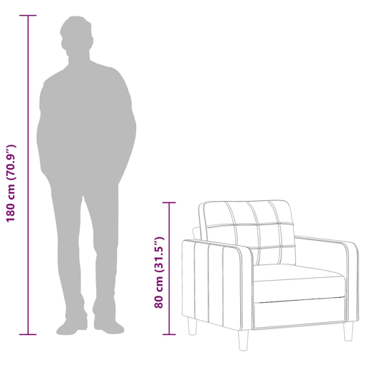 vidaXL Poltrona tecido 60 cm cinzento-claro vidaXL Poltrona tecido 60 cm cinzento-claro