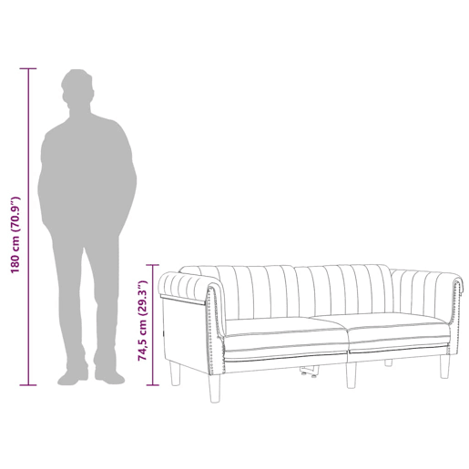 vidaXL Sofá de 3 lugares veludo cinzento-claro vidaXL Sofá de 3 lugares veludo cinzento-claro