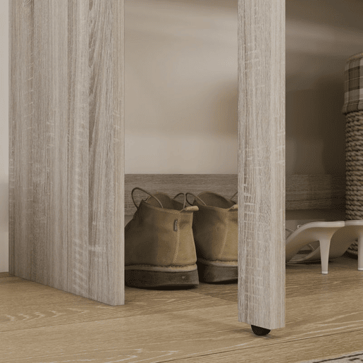 HOMCOM Mesa Consola Moderna de Entrada de 2 Níveis com Trilhos Deslizantes 2 Gavetas 2 Rodas Anti-Tombo Móvel de Entrada para Sala de Estar Corredor 95x35x87 cm Madeira e Branco