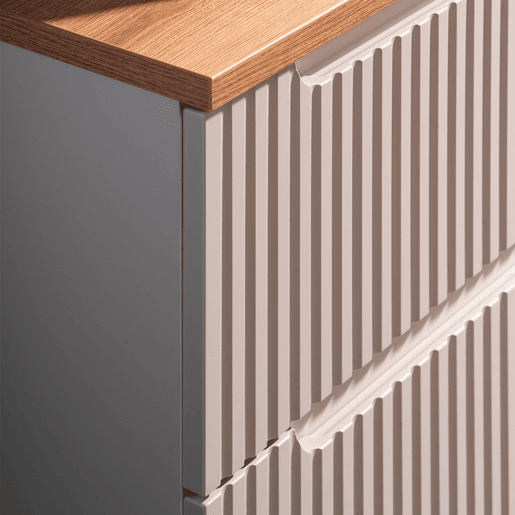 Móvel lavatório 140cm 4 gavetas Riva Cashmere Madeira