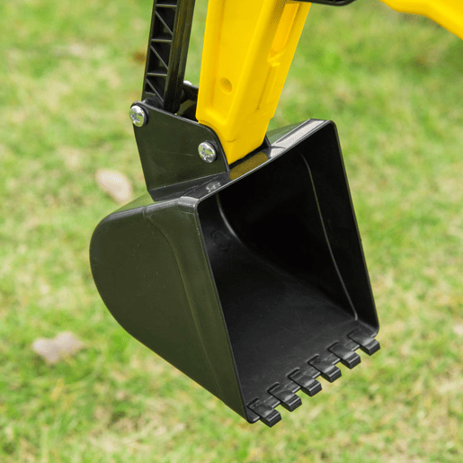 HOMCOM Trator a Pedais para Crianças acima de 3 Anos Escavadora para Crianças com Pá Dianteira e Buzina Carga 35kg Trator Infantil para Exterior 107x42x71 cm Amarelo