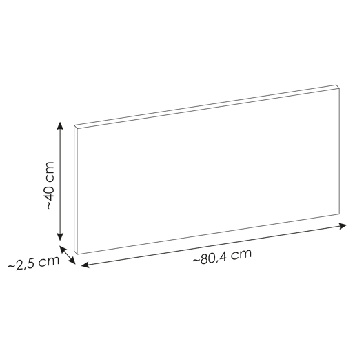 Móvel lavatório 80cm 2 gavetas plano Riva Preto e Madeira