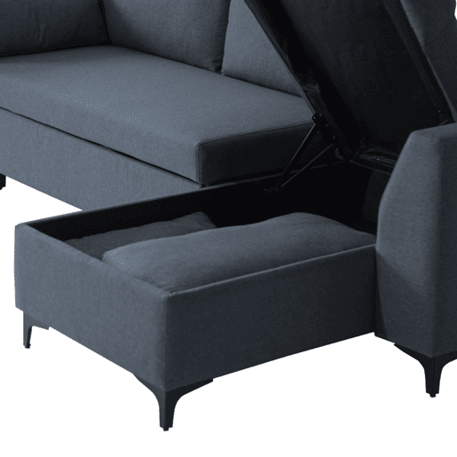 Sofá convertible LOGAN 3 plazas gris chiné Sofá convertible LOGAN 3 plazas gris chiné