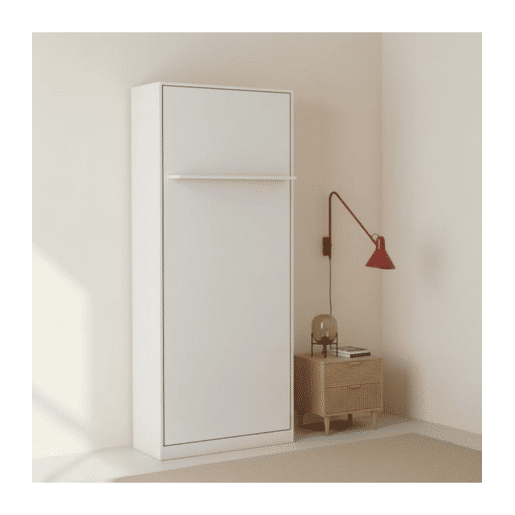 Cama dobrável vertical branco 90x200cm
