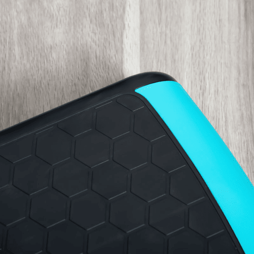HOMCOM Plataforma Step Fitness Step de Aeróbico com Altura Ajustável de 101520 cm Plataforma de Exercício em Casa Ginásio Oficina Carga 150kg 78x28x20 cm Azul e Preto