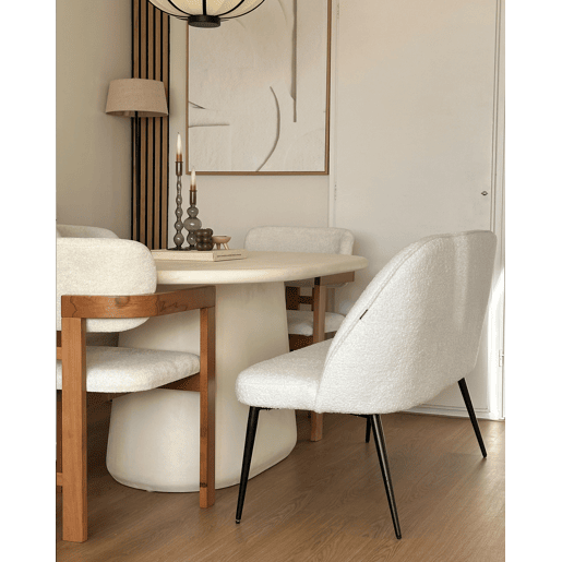 Banco estofado OSBY Tecido Creme claro 2 lugares