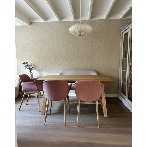 Banco estofado OSBY Tecido Creme claro 2 lugares