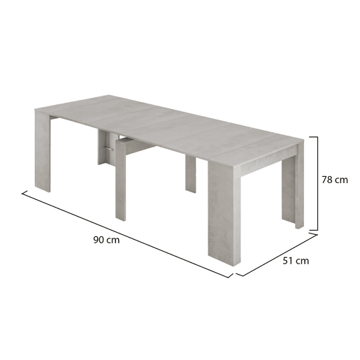 Mesa de consola extensível efeito madeira