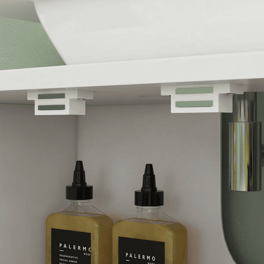HOMCOM Móvel para Lavatório Móvel Sob Lavatório Moderno com Portas Magnéticas de Bambu e Estante Ajustável 60x30x60 cm Branco e Madeira