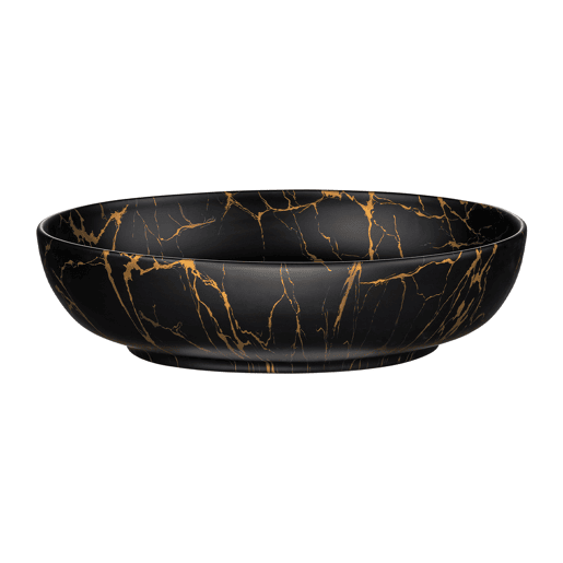 Conjunto móvel lavatório simples 80cm e coluna Gaia Madeira e Preto Lavatório preto