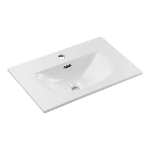Móvel simples lavatório embutido 60cm 2 portas Riva Caxemira