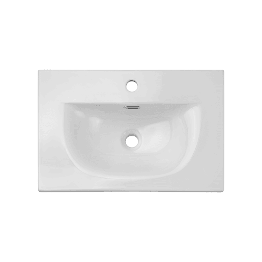 Lavatório simples integrado 60cm 2 gavetas Riva Cashmere