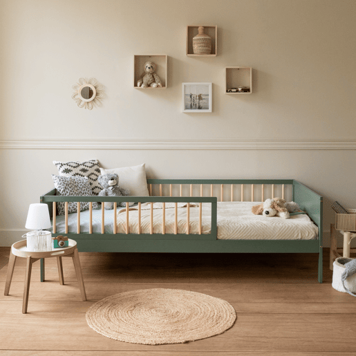 Cama de criança 190x90cm verde sálvia ADAM