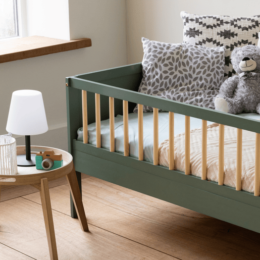 Cama de criança 190x90cm verde sálvia ADAM