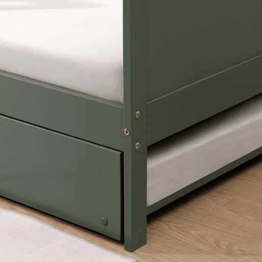 Cama com gavetão para crianças 190x90cm verde ADAM